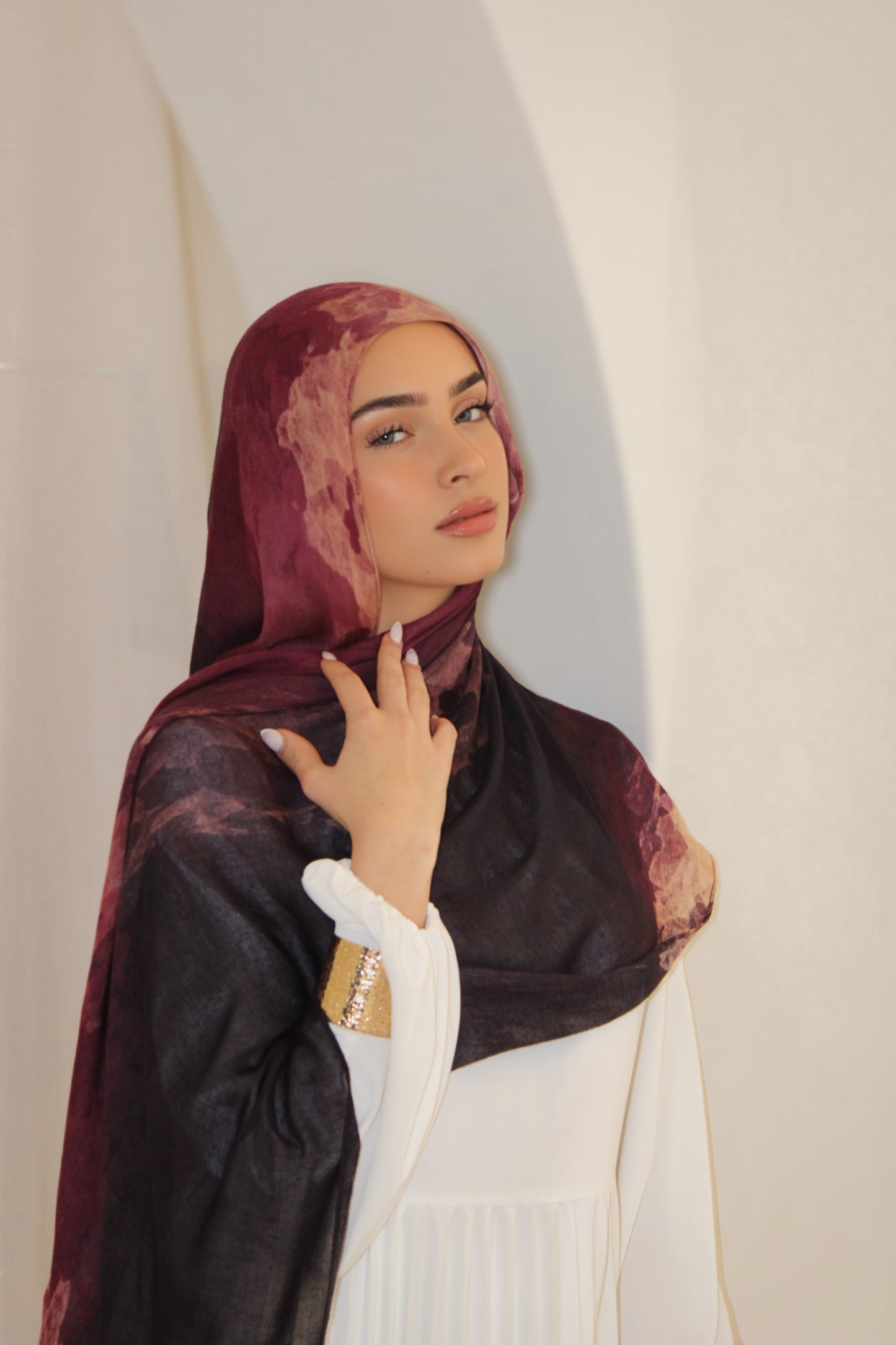 MODAL SCARF SET - MOONLIT ROSE