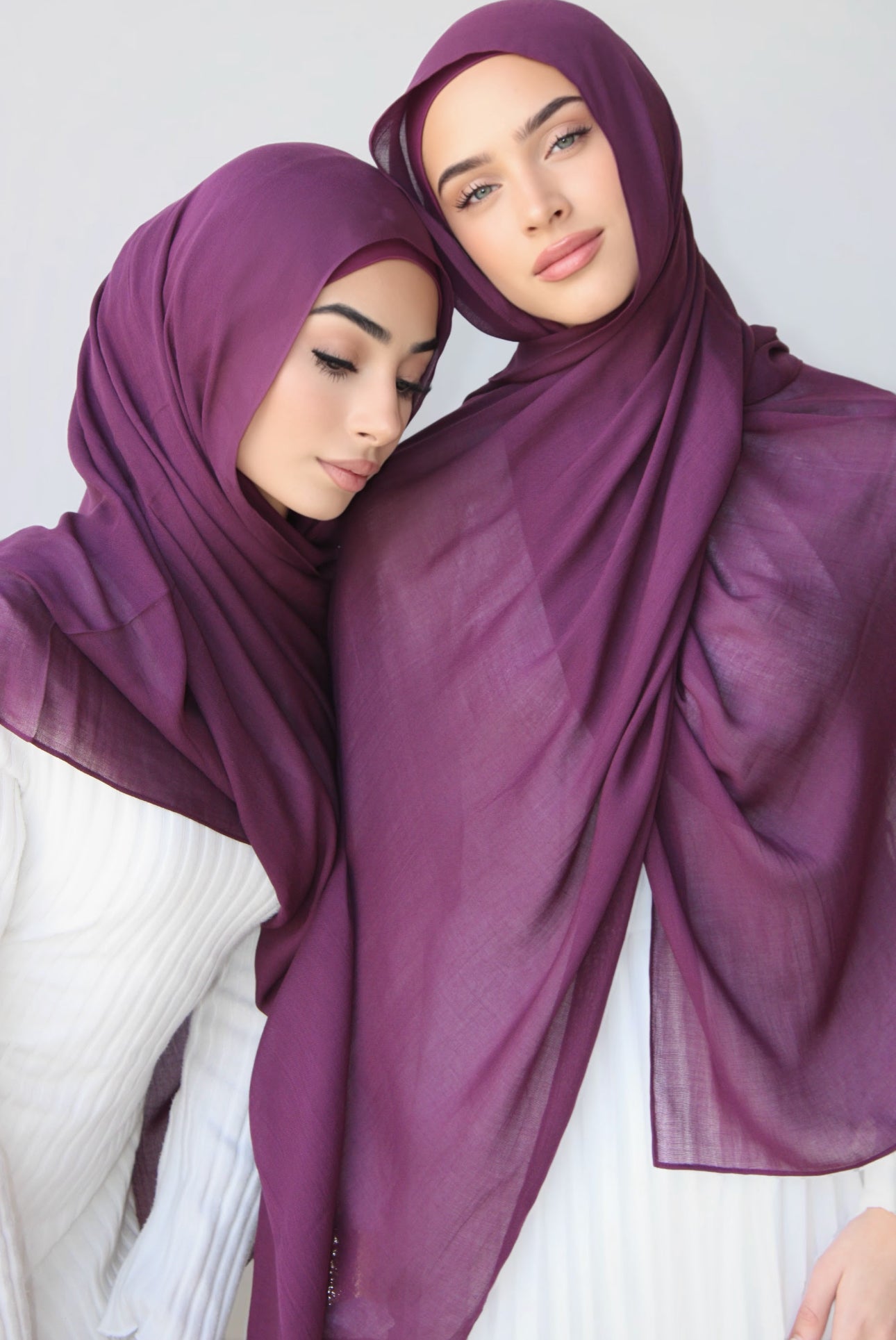 MODAL SCARF SET - PLUM