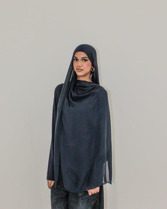 MODAL SCARF SET - NAVY BLUE