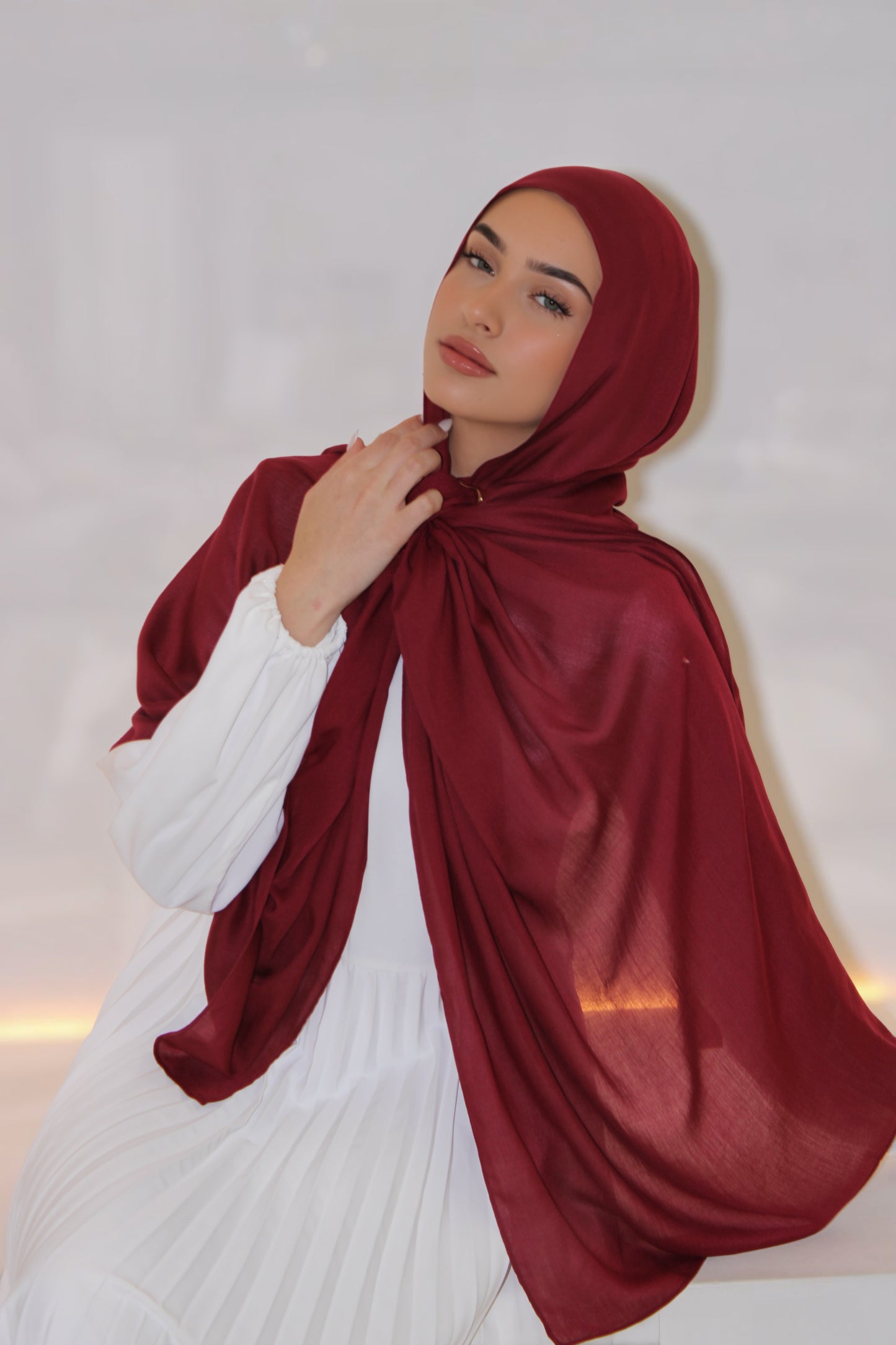 MODAL SCARF SET - RUBY