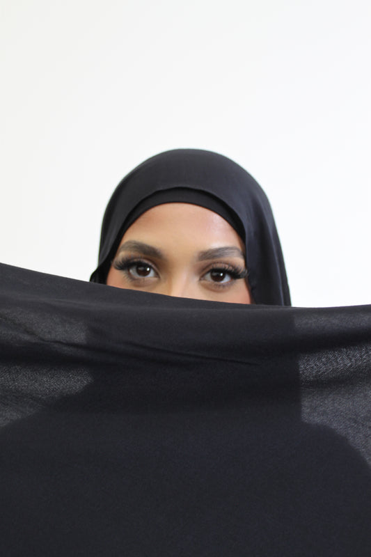 MODAL SCARF SET - BLACK