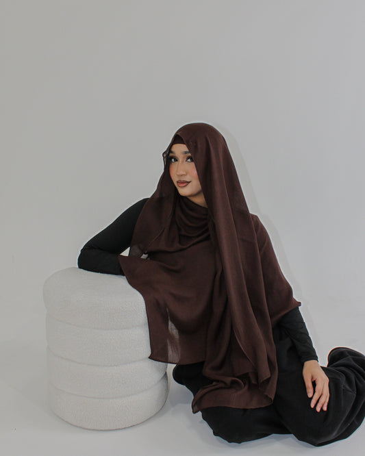MODAL SCARF SET - CHOCOLATE