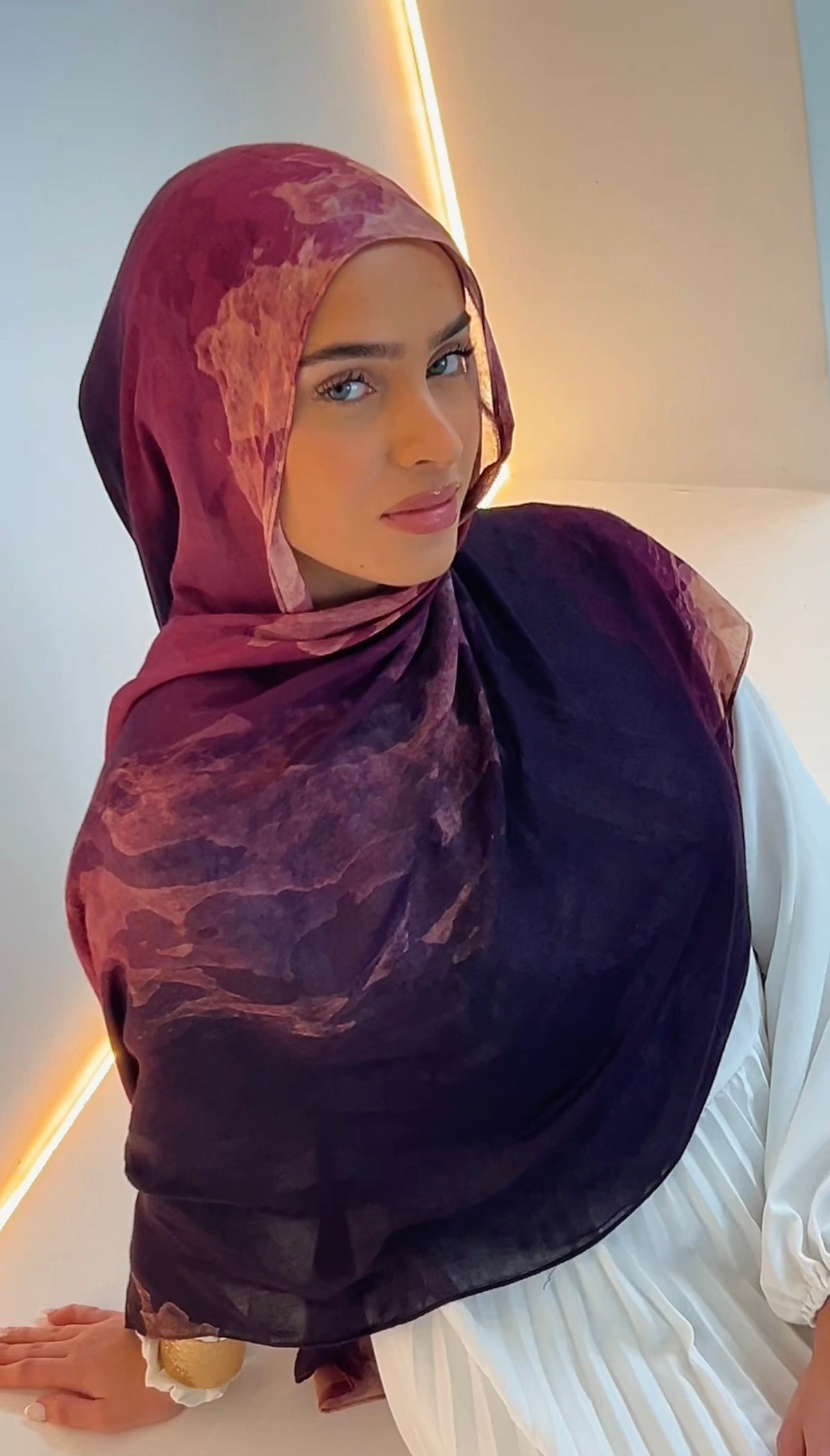 MODAL SCARF SET - MOONLIT ROSE