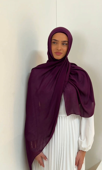 MODAL SCARF SET - PLUM