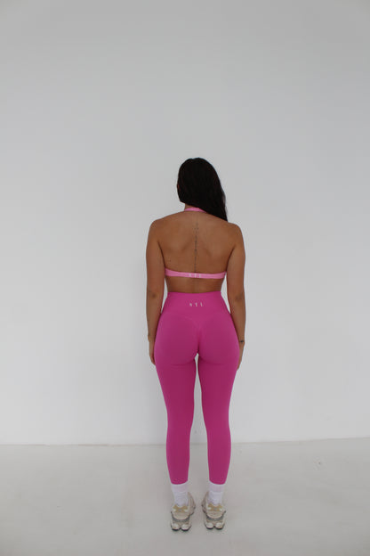 CROSS OVER LEGGINGS - PINK