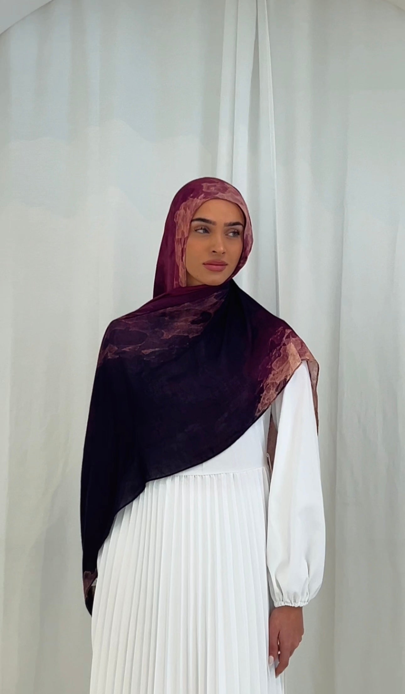 MODAL SCARF SET - MOONLIT ROSE