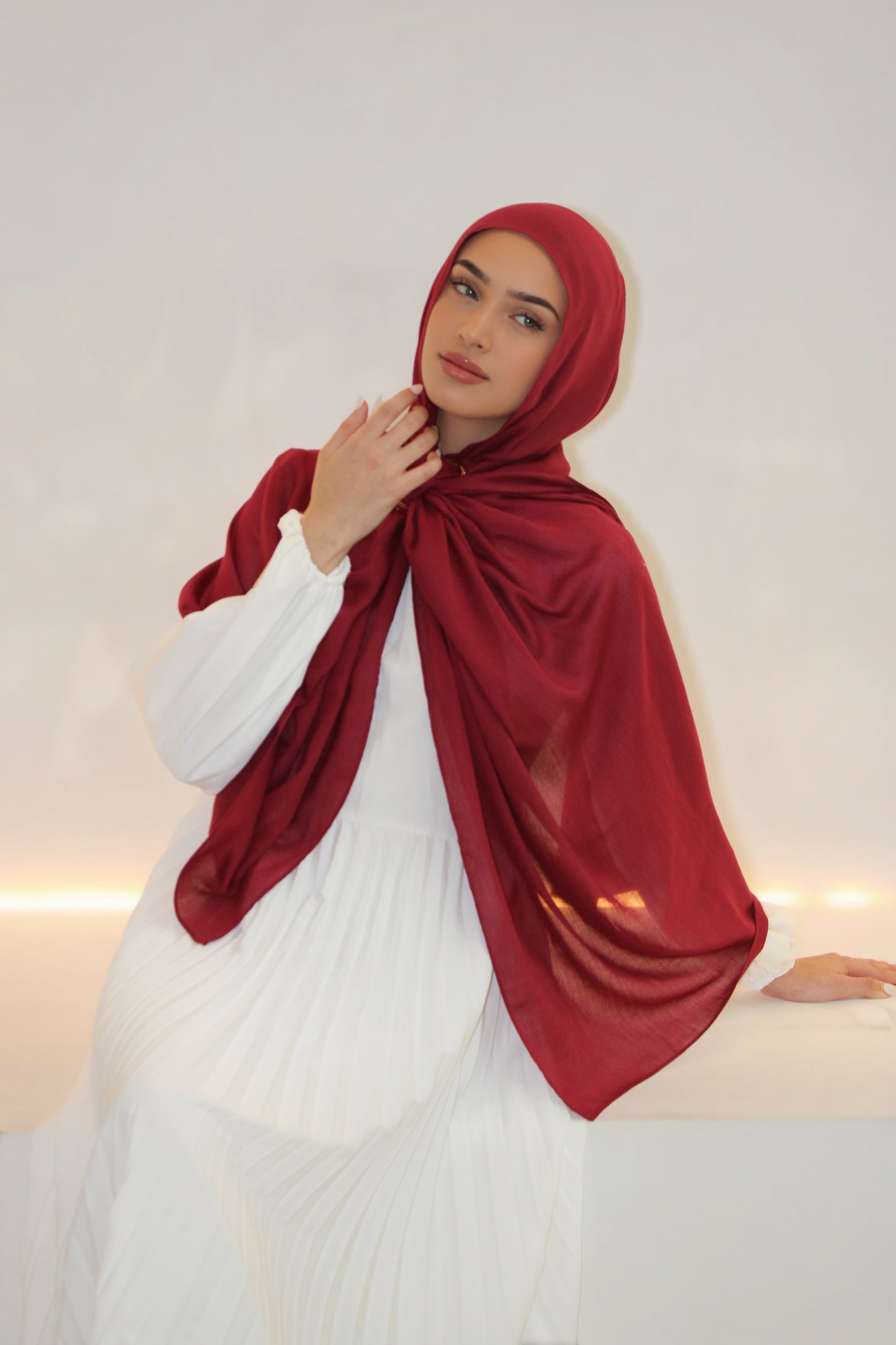 MODAL SCARF SET - RUBY